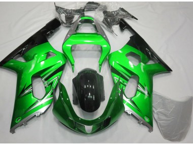 Verde & Plata 01-03 GSXR 600-750 Carenado Moto