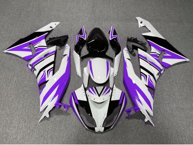 Zag Morado Blanco & Negro 09-12 ZX6R Carenado Moto
