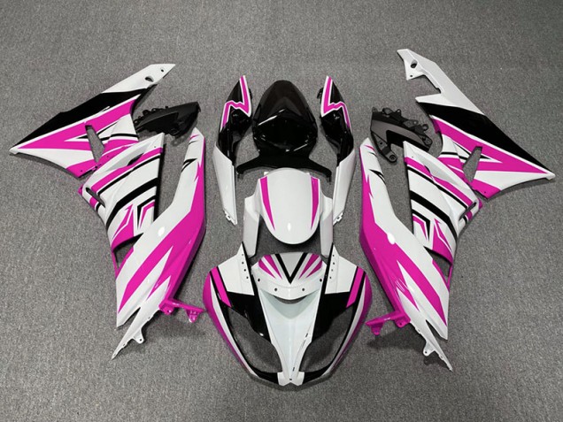 Zag Rosa Blanco & Negro 09-12 ZX6R Carenado Moto